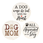 Dog Mom Round Magnet  (3 Count Assortment)