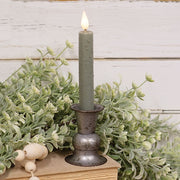 Sage Green LED Timer Taper - 6.25"H
