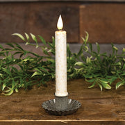 Grungy White LED Timer Taper - 6.25"H