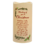 Christmas Memorial LED Candle - 8"  (3 Count Assortment)