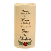 Christmas Memorial LED Candle - 8"  (3 Count Assortment)