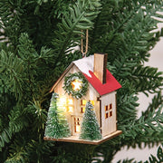 Snowy Woodland Light Up House Ornament