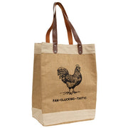 Fan-Clucking-Tastic Jute Tote