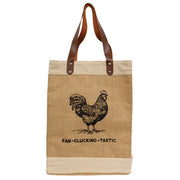 Fan-Clucking-Tastic Jute Tote