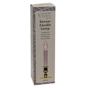 White Sensor Candle Lamp on Brass Base - 9"H