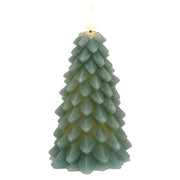 Green Wax Christmas Tree Timer Candle - 6.25"H