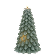 Green Wax Christmas Tree Timer Candle - 8.5"H