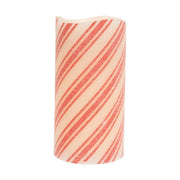 Frosty Candy Cane LED Pillar - 6" x 12"