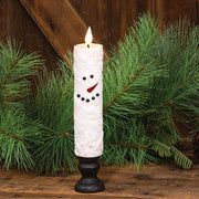 Thick Snowman LED Taper - 8"