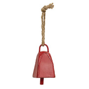 Vintage Red Metal Cowbell Ornament