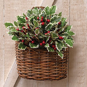 Brown Willow Hanging Pocket Basket - 8" x 10.5"