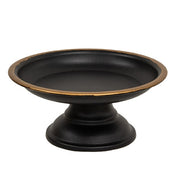 Black & Gold Candle Pedestal - 6.5" x 3"H