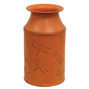 Distressed Dragonfly Embossed Metal Milk Can  (3 Count Assortment)