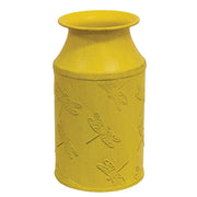 Distressed Dragonfly Embossed Metal Milk Can  (3 Count Assortment)