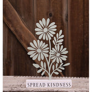 Sage Green Metal Daisies on "Spread Kindness" Wooden Base