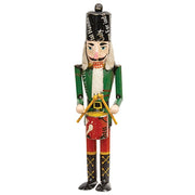 Recycled Metal Green Nutcracker with Drum