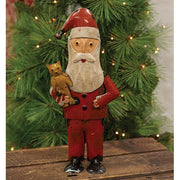 Vintage Metal Santa Holding Teddy Bear