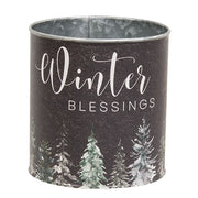 Woodland Winter Blessings Metal Buckets (Set of 2)