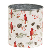 Pine & Plaid Cardinal Metal Buckets (Set of 2)