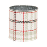 Pine & Plaid Cardinal Metal Buckets (Set of 2)