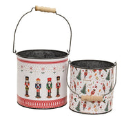 Nutcrackers on Parade Buckets (Set of 2)