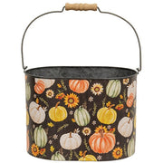 Watercolor Pumpkins & Sunflower Oval Buckets (Set of 2)