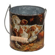Pumpkin Patch Highland Metal Buckets (Set of 2)