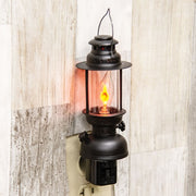 Black Lantern Plug-In Nightlight with 1 W Flicker Bulb