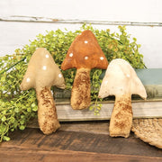 Stuffed Grungy Earthtone Mushrooms (Set of 3)