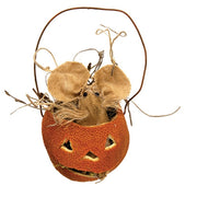 Grungy Mouse in Orange Peel Jack O Lantern