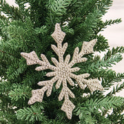 Diamond Platinum Snowflake Ornament - 6"