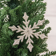 Diamond Platinum Snowflake Ornament - 8"