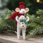 Christmas Snowman & Baby Felted Ornament