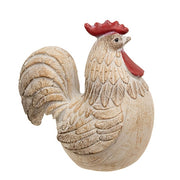 Antiqued Resin Carved Look Resin Rooster or Hen  (2 Count Assortment)