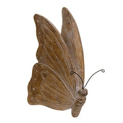 Distressed Carved Wood Look Resin Butterfly  (2 Count Assortment)