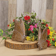 Distressed Carved Wood Look Resin Butterfly  (2 Count Assortment)
