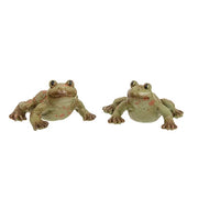 Distressed Resin Frogs With Wooden Crate (Set of 6)