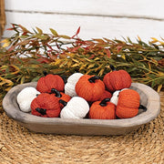 Resin Sweater Pumpkins in Crate (Set of 12)