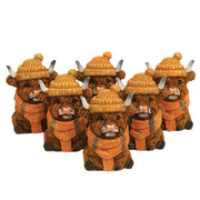 Resin Chilly Highland Cows (Set of 6)
