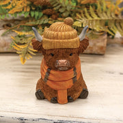 Resin Chilly Highland Cow - 6"H