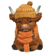Resin Chilly Highland Cow - 6"H
