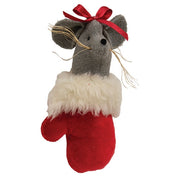 Cozy Mary Mouse In Red Mitten Hanger