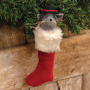 Cozy Matty Mouse In Red Stocking Hanger