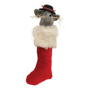 Cozy Matty Mouse In Red Stocking Hanger