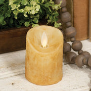 Moving Flame Timer Pillar - 2.5" x 3" - Burnt Ivory
