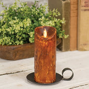 Moving Flame Timer Pillar - 2.5" x 6" - Brown