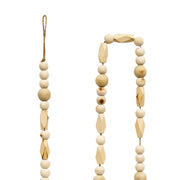 Geometric Natural Wood Bead Garland