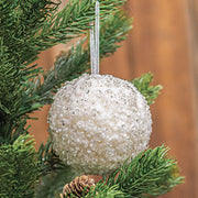 Icy Snowball Fabric Ornament