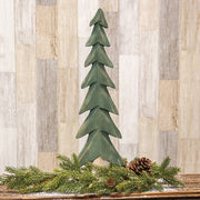 Dark Green Wooden Tree - 17.5"