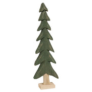 Dark Green Wooden Tree - 17.5"